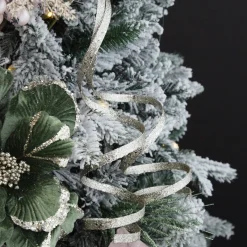 Champagne Glitter Curly Ribbon Christmas Pick Christmas Tree Picks|