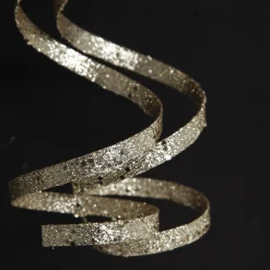 Champagne Glitter Curly Ribbon Christmas Pick Christmas Tree Picks|