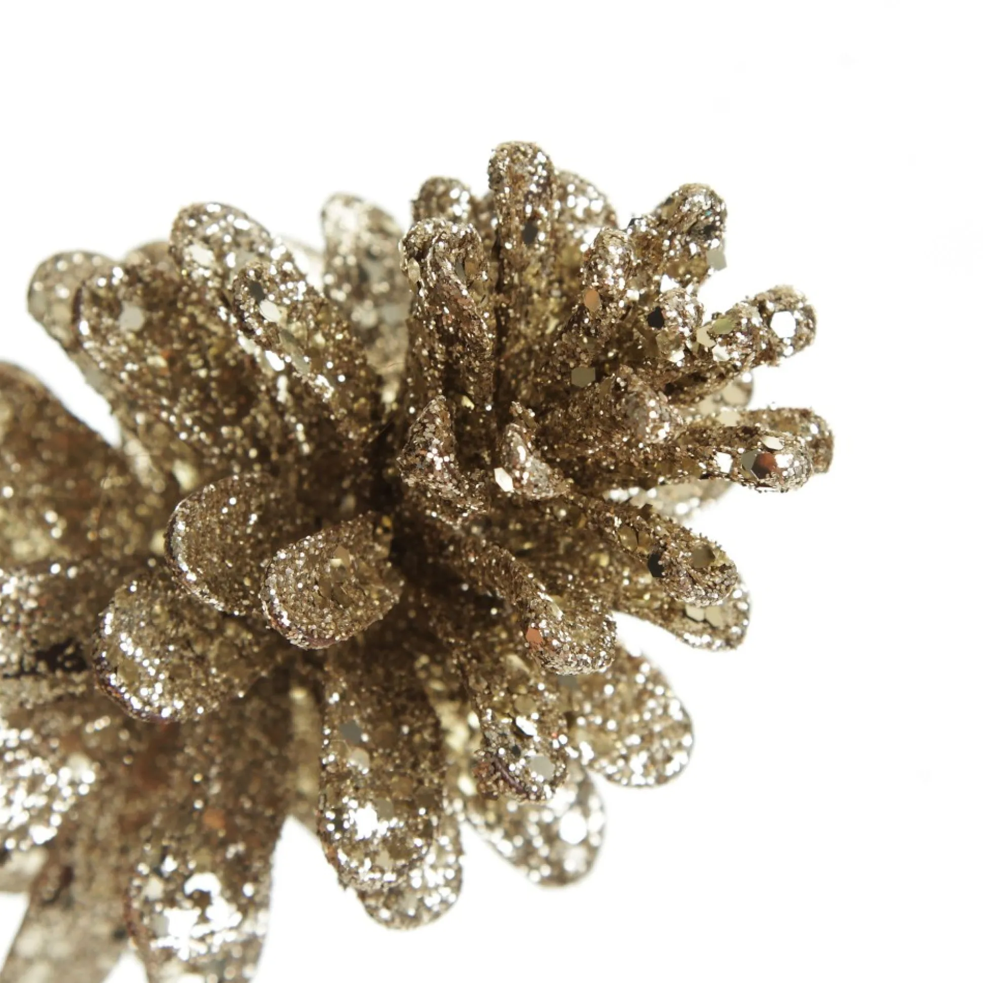 Champagne Glitter Faux Hanging Pinecone Pinecones And Acorns|