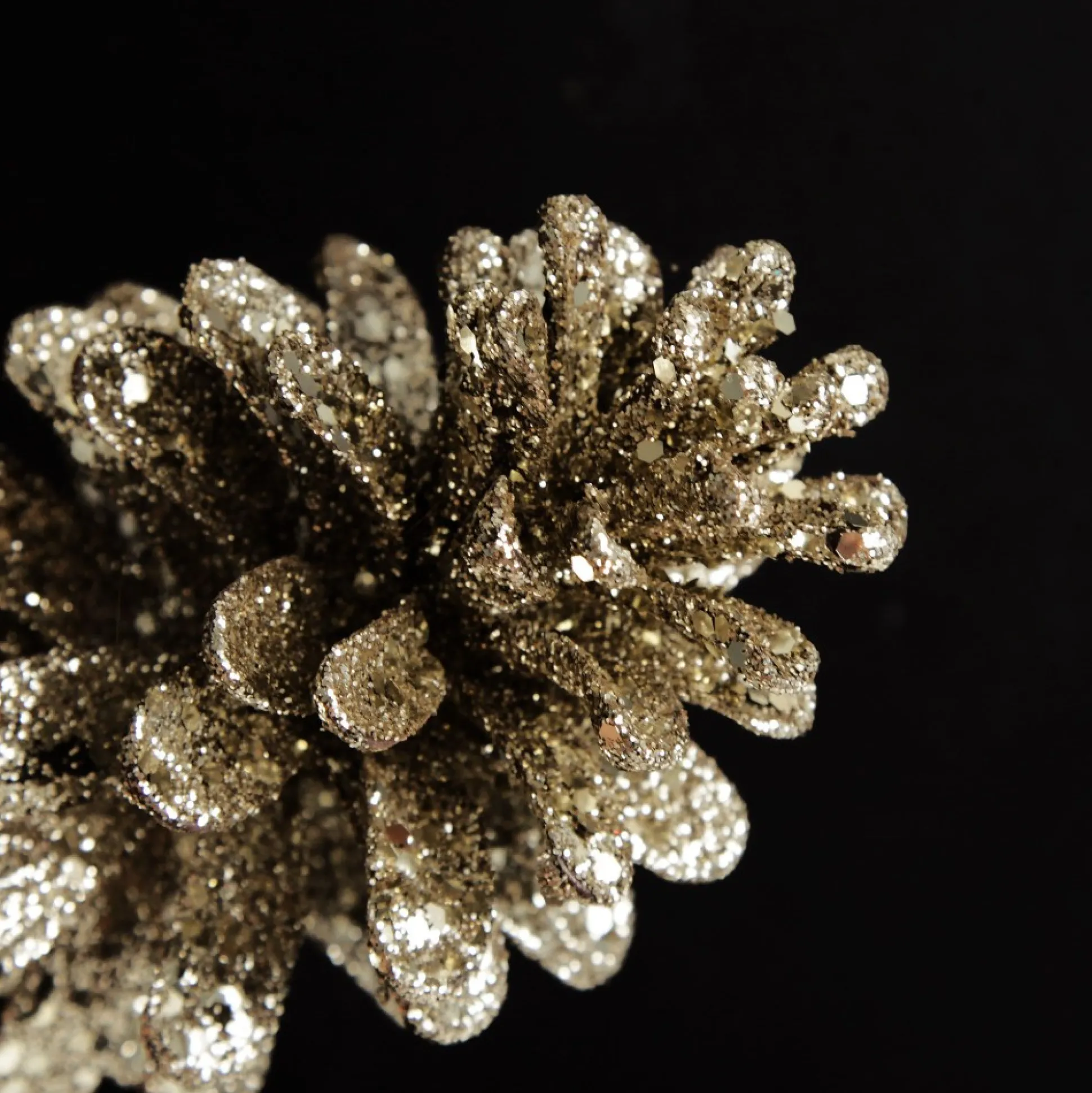 Champagne Glitter Faux Hanging Pinecone Pinecones And Acorns|