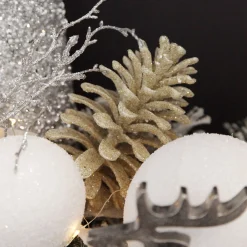 Champagne Glitter Faux Hanging Pinecone Pinecones And Acorns|