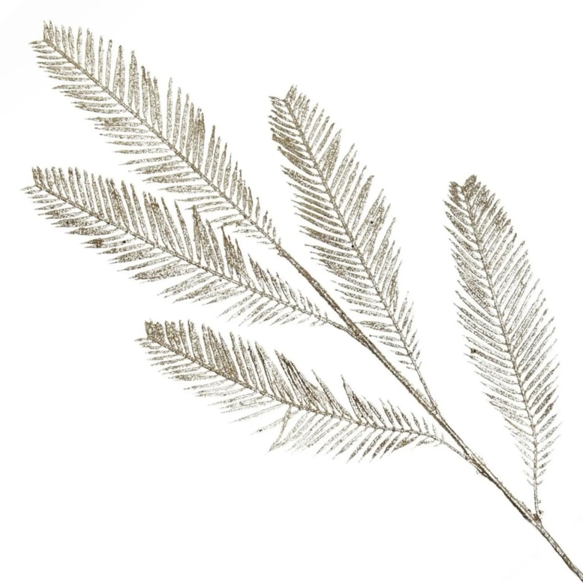 Champagne Glitter Feather Spray Christmas Sprays|