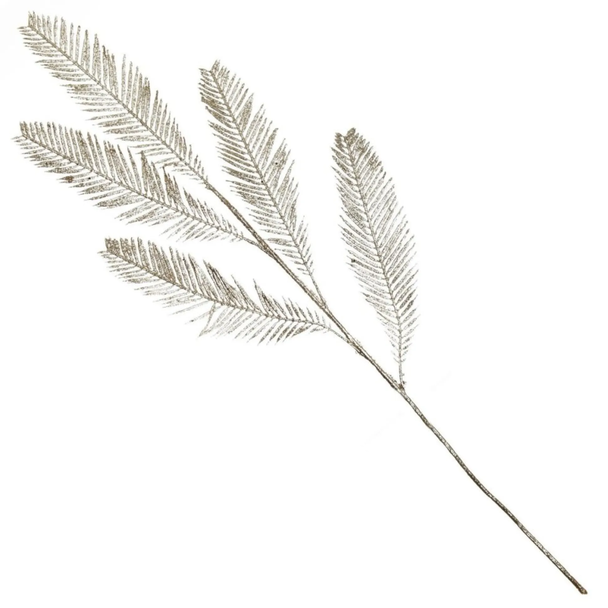 Champagne Glitter Feather Spray Christmas Sprays|