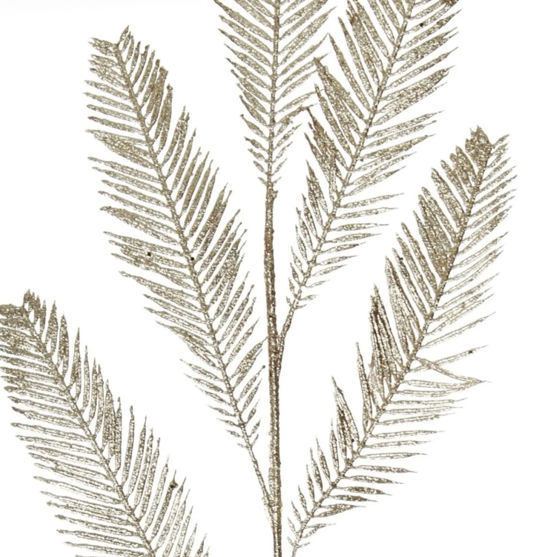 Champagne Glitter Feather Spray Christmas Sprays|