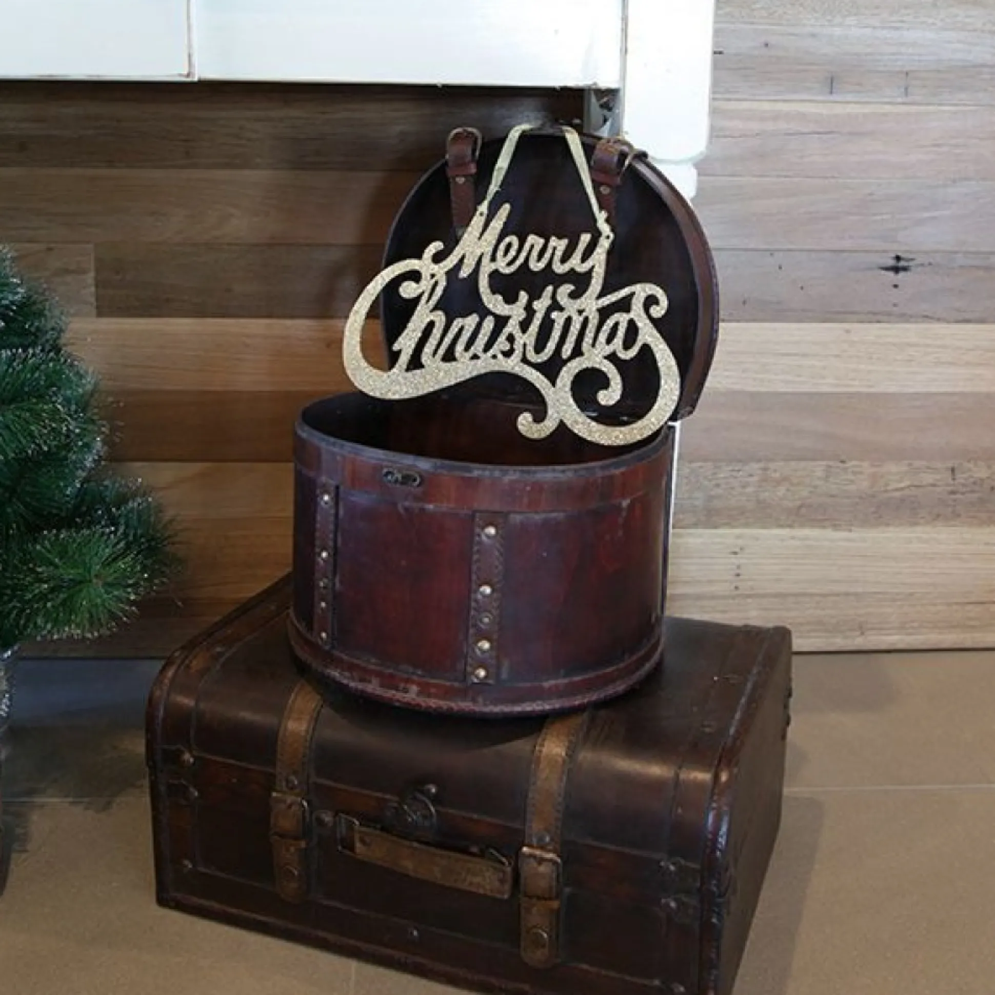 Champagne Glitter Merry Christmas Plaque Wall Hangings And Signs|