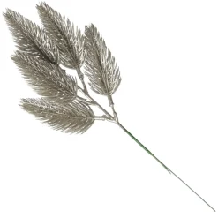 Champagne Glitter Pine Bud Pick - Set of 2 Christmas Pick|