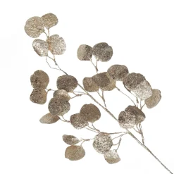 Champagne Glitter Round Leaf Spray Christmas Sprays|