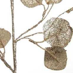 Champagne Glitter Round Leaf Spray Christmas Sprays|