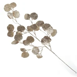 Champagne Glitter Round Leaf Spray Christmas Sprays|