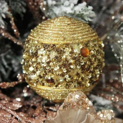 Champagne Glitter Sequin Ball Decorative Christmas Baubles|