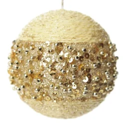 Champagne Glitter Sequin Ball Decorative Christmas Baubles|