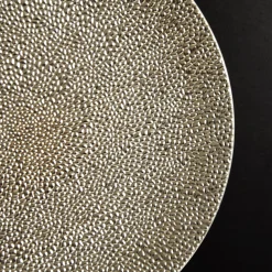 Champagne Pebble Round Christmas Charger Plate Christmas Table Decor|