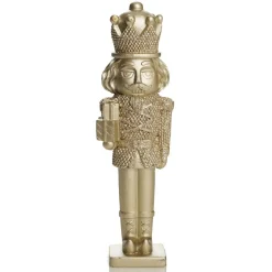 Champagne Polyresin Nutcracker with Presents Christmas Nutcrackers|