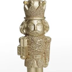 Champagne Polyresin Nutcracker with Presents Christmas Nutcrackers|