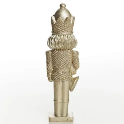 Champagne Polyresin Nutcracker with French Horn Christmas Nutcrackers|