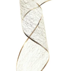 Champagne Spider Mesh Wired Christmas Ribbon Garland Tree Garlands|