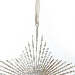 Champagne Starburst Tree Decoration Snowflakes And Stars|