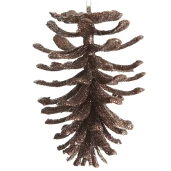 Chocolate Glitter Faux Hanging Pinecone Pinecones And Acorns|