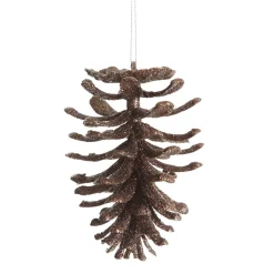 Chocolate Glitter Faux Hanging Pinecone Pinecones And Acorns|