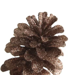 Chocolate Glitter Faux Hanging Pinecone Pinecones And Acorns|