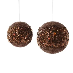 Chocolate Glitter Sequin Ball Decorative Christmas Baubles|