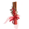 Christmas Cinnamon Stick Bunch with Red Berry with Gold Leaf Christmas Candles And Scents|