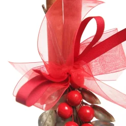 Christmas Cinnamon Stick Bunch with Red Berry with Gold Leaf Christmas Candles And Scents|