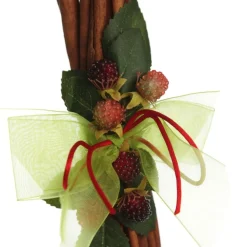 Christmas Cinnamon Stick Bunch with Red Berry and Frosted Fir Christmas Candles And Scents|
