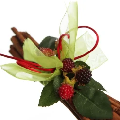 Christmas Cinnamon Stick Bunch with Red Berry and Frosted Fir Christmas Candles And Scents|