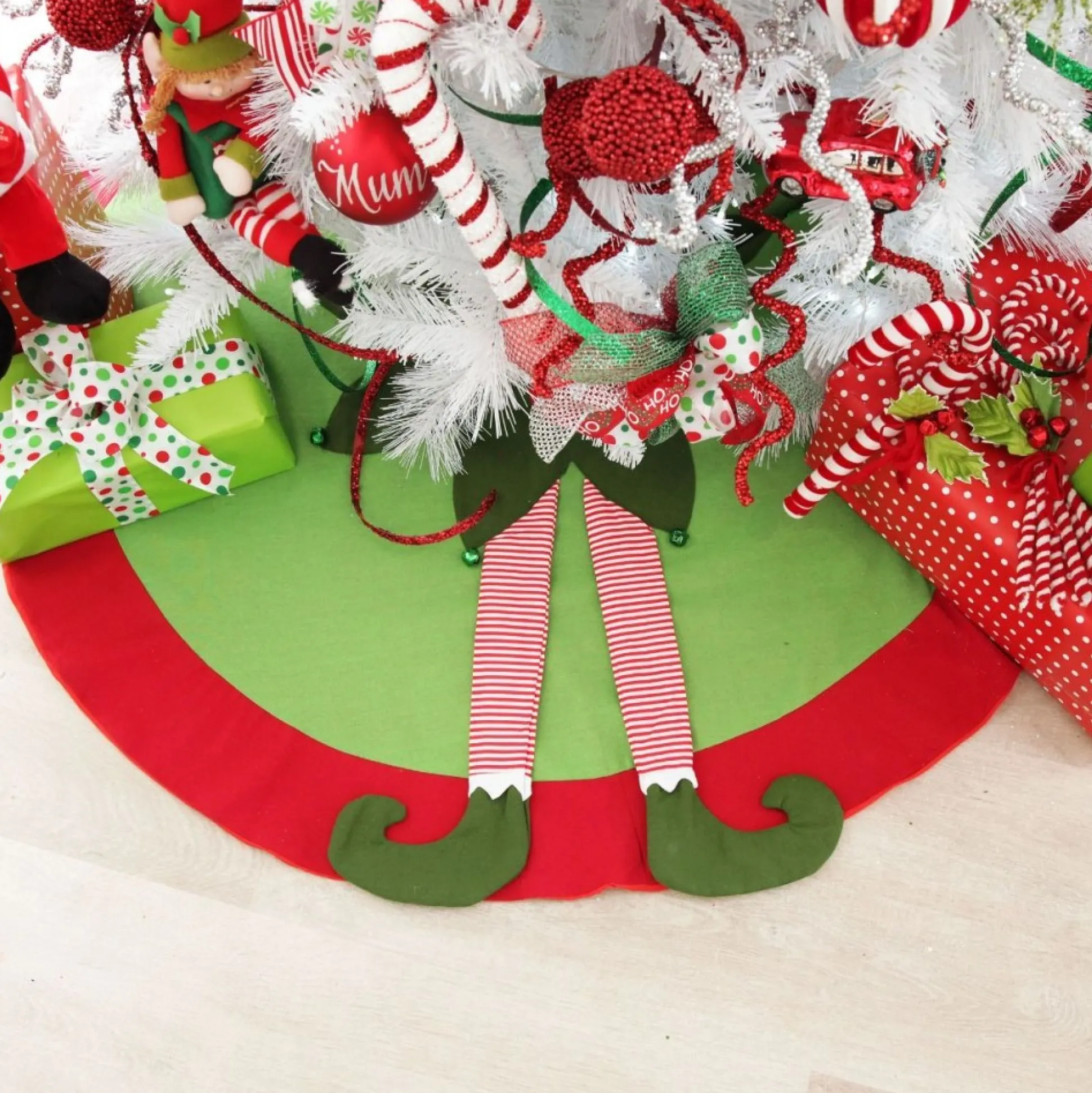 Christmas Elf Leg Tree Skirt Christmas Tree Skirts|