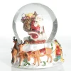 Christmas Musical Snowglobe with Santa and his Reindeers Christmas Snowglobes|