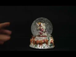 Christmas Musical Snowglobe with Santa and his Reindeers Christmas Snowglobes|