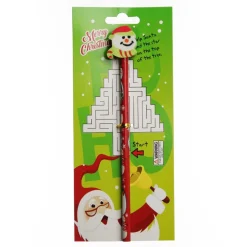 Christmas Pencil with Eraser - on Backing Card Kris Kringle Gifts|