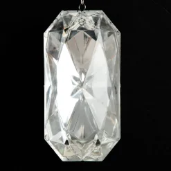 Clear Emerald Cut Gem Christmas Hanging Decoration Christmas Tree Decorations|