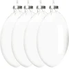 Clear Glass Craft Round Disc Bauble Decoration - Set of 4 Craft Baubles|