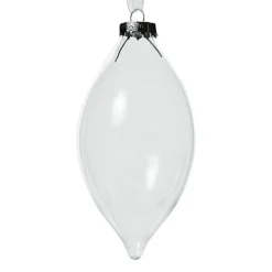 Clear Glass Craft Teardrop Bauble - Set of 4 Glass Baubles|