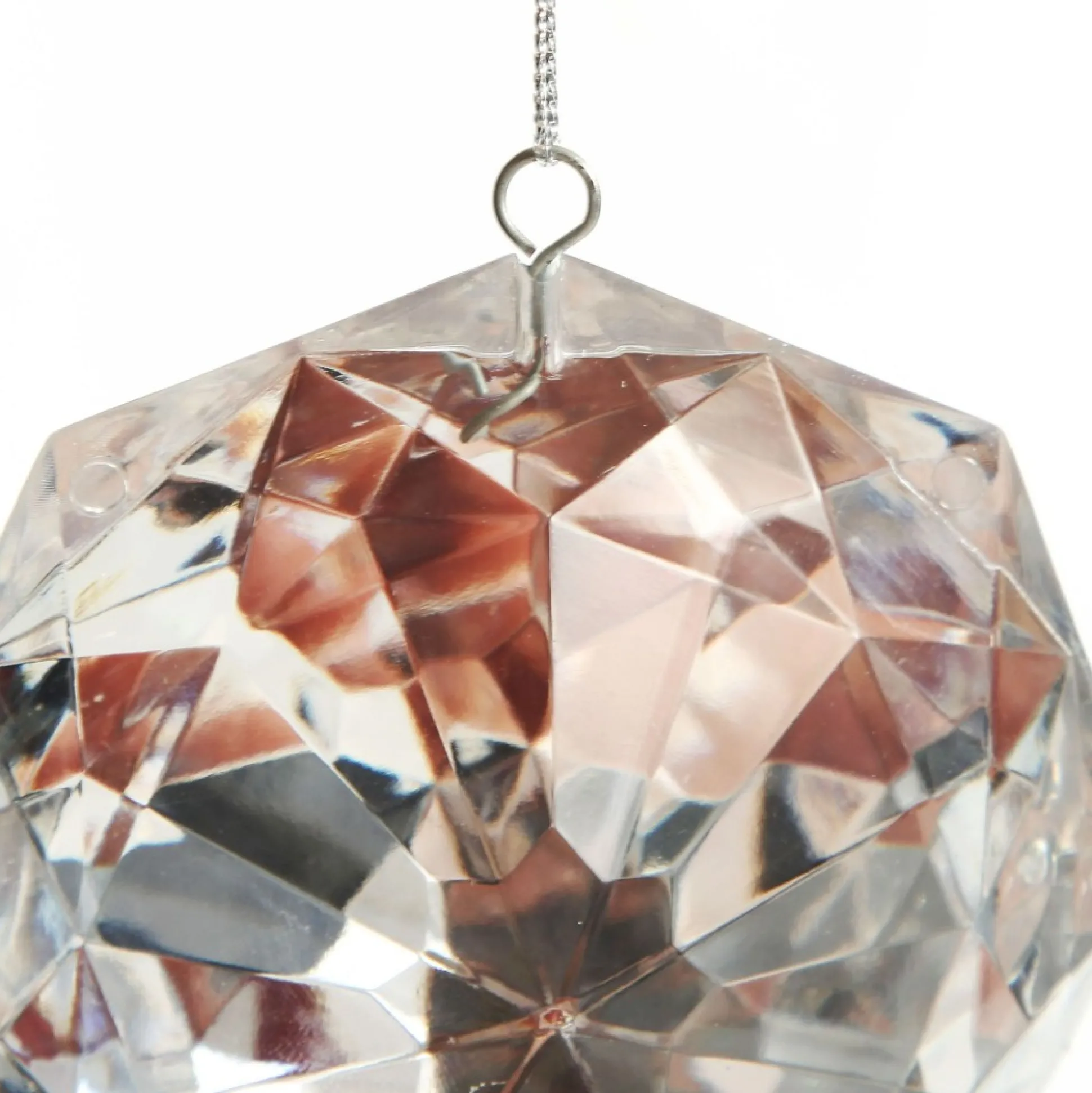 Clear Octagonal Cut Gem Christmas Hanging Decoration Christmas Tree Decorations|