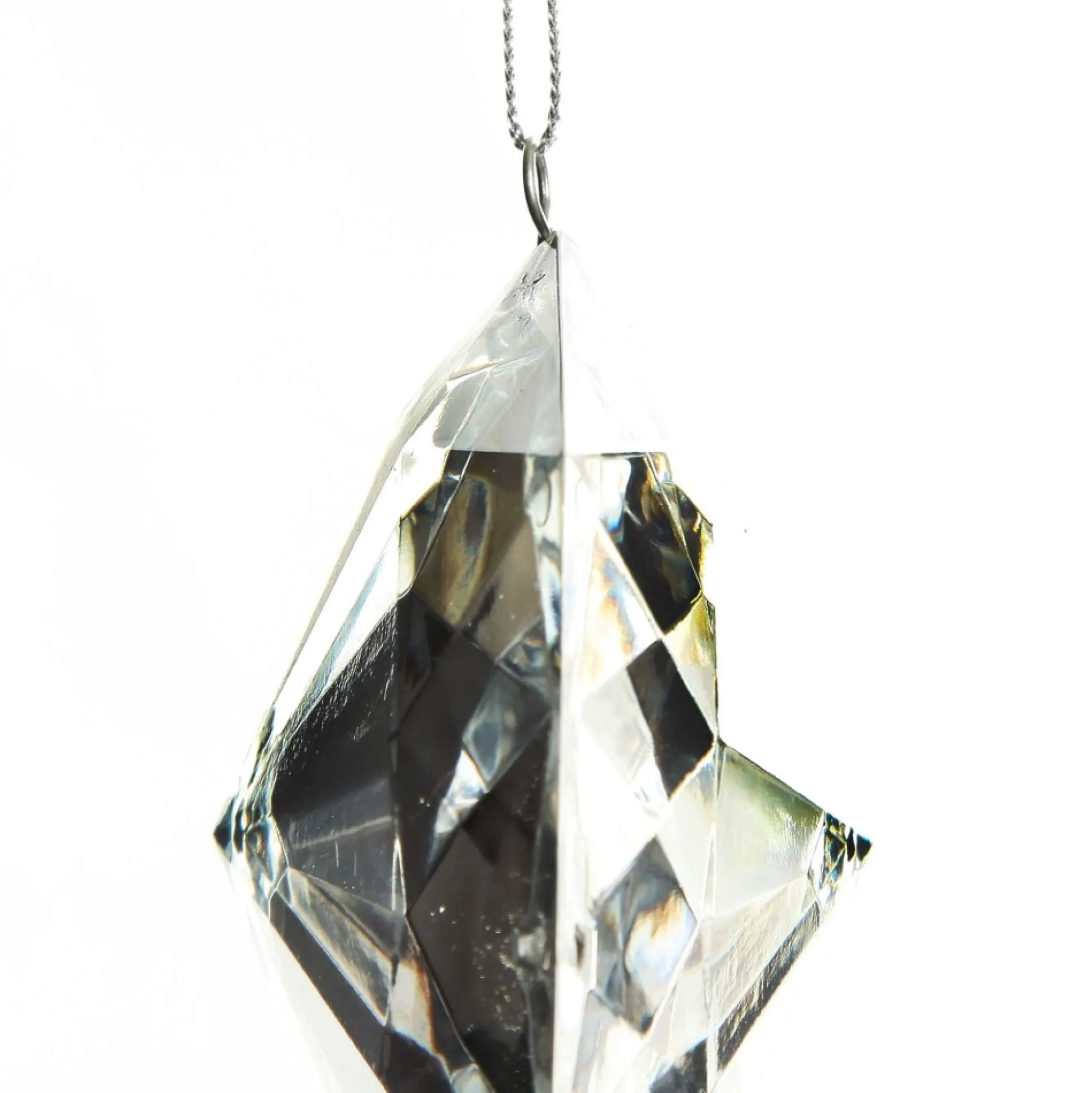 Clear Octagonal Cut Gem Christmas Hanging Decoration Christmas Tree Decorations|