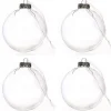 10cm Clear Glass Craft Bauble - Set of 4 Glass Baubles|