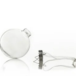 10cm Clear Glass Craft Bauble - Set of 4 Glass Baubles|