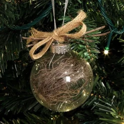 10cm Clear Glass Craft Bauble - Set of 4 Glass Baubles|