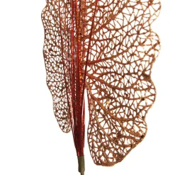 Copper Glitter Mesh Philodendron Leaf Pick Christmas Sprays|