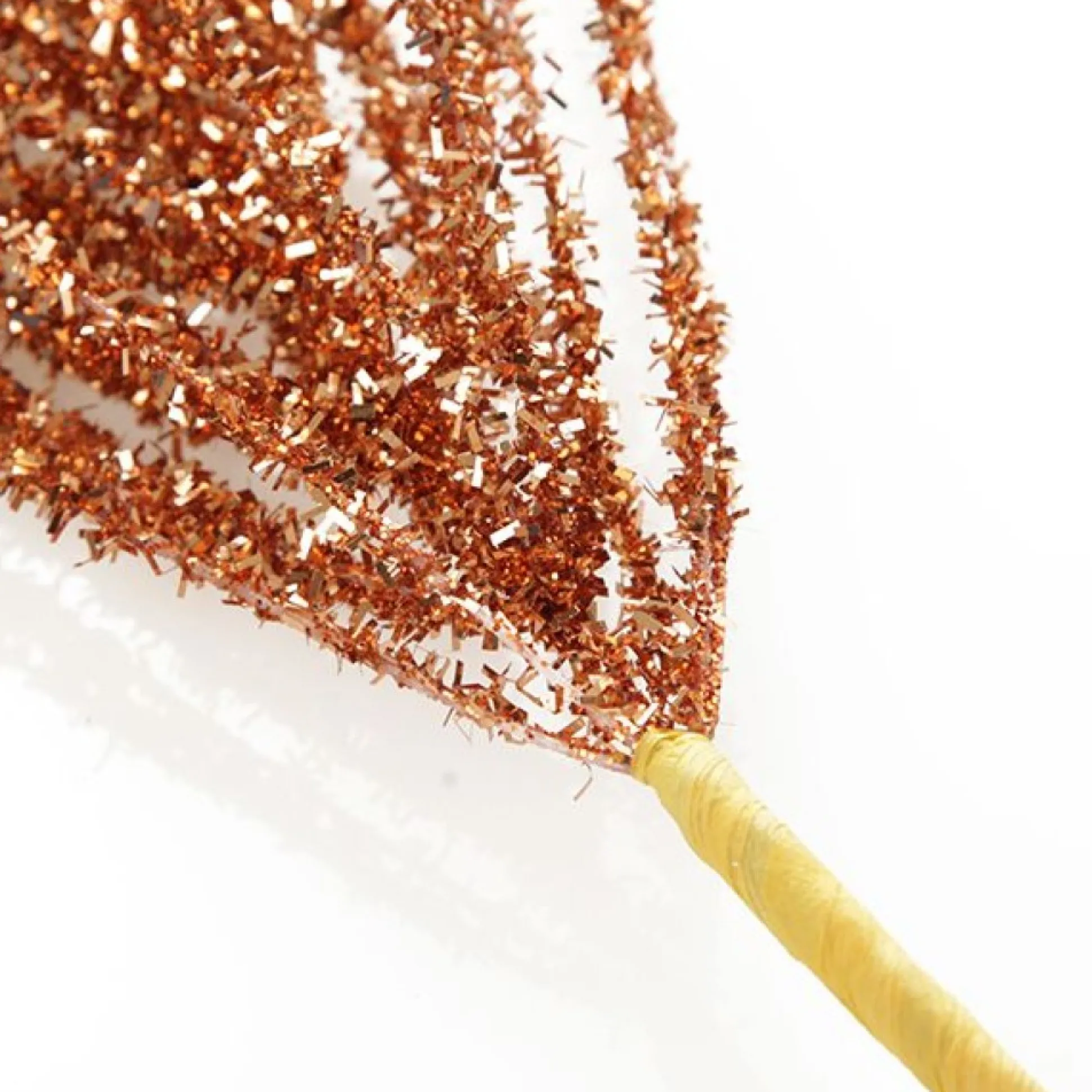 Copper Spiky Tinsel Spray Christmas Tree Picks|