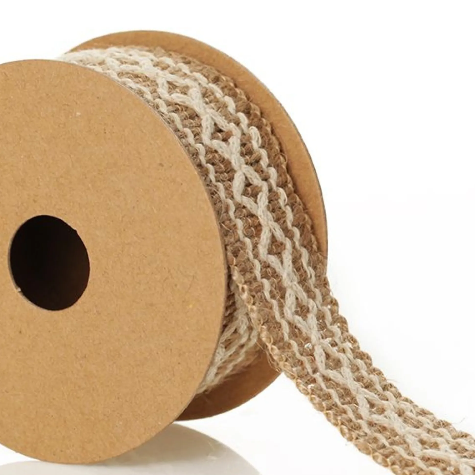 Cream and Natural Jute Decorative Braid Ribbon - Design B Ribbons|