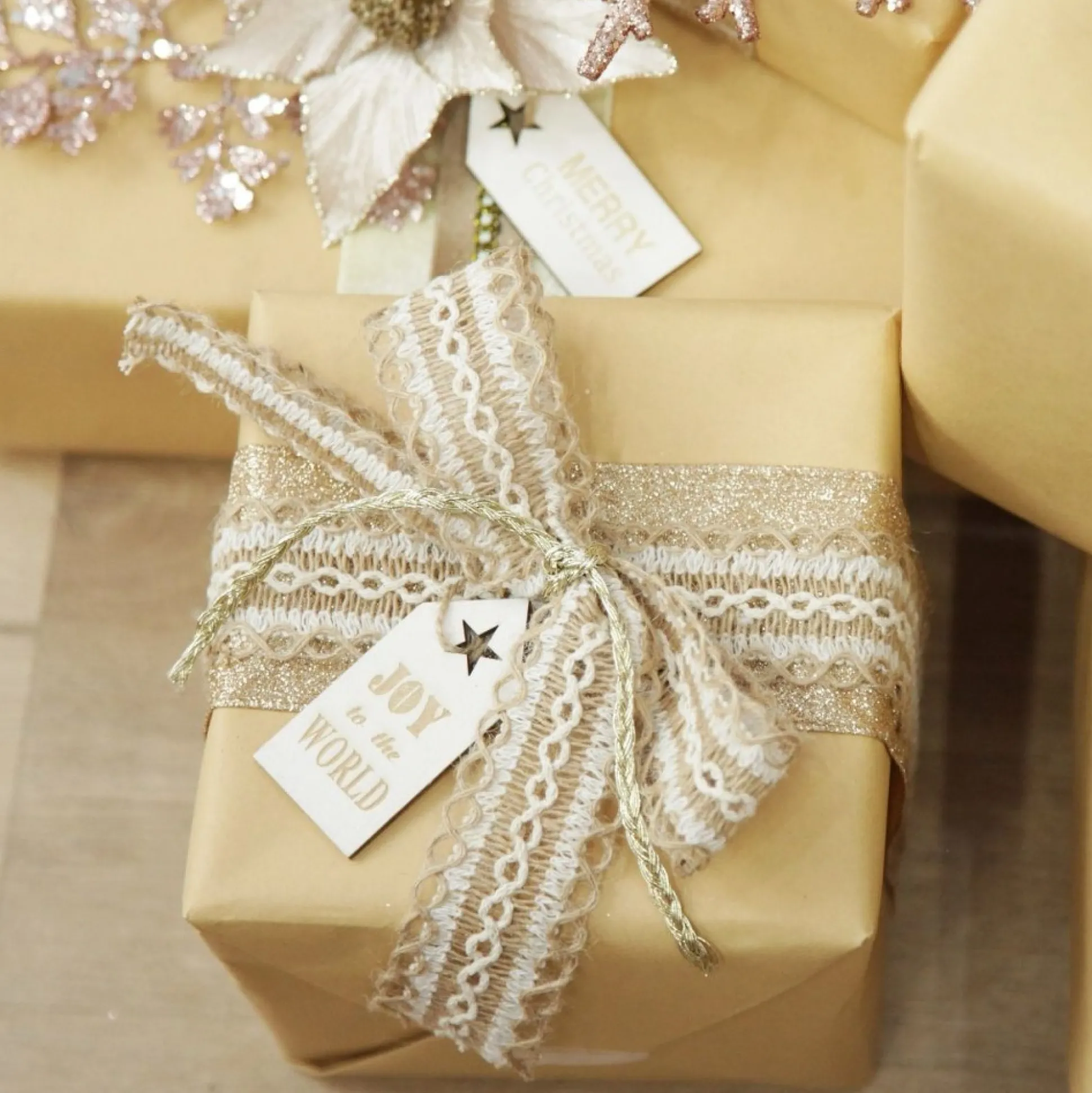 Cream and Natural Jute Decorative Braid Ribbon - Design B Ribbons|