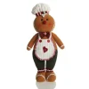 Cuddly Plush Standing Boy Gingerbread Christmas Ornament Christmas Figurines|