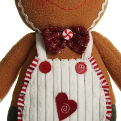 Cuddly Plush Standing Boy Gingerbread Christmas Ornament Christmas Figurines|