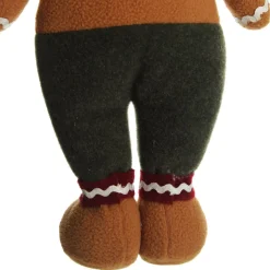 Cuddly Plush Standing Boy Gingerbread Christmas Ornament Christmas Figurines|