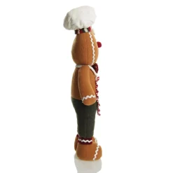 Cuddly Plush Standing Boy Gingerbread Christmas Ornament Christmas Figurines|