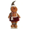 Cuddly Plush Standing Girl Gingerbread Christmas Ornament Christmas Figurines|